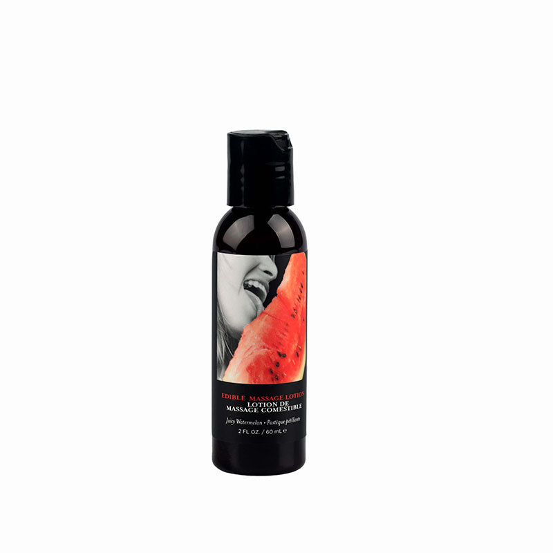 Edible Massage Lotion - Watermelon - Watermelon Flavoured Massage Lotion - 60 ml Earthly Body